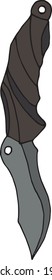 Vector illustration of melee weapon