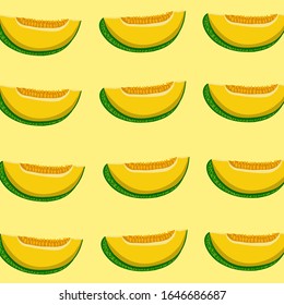 vector illustration of melon, summer, sweet, juicy, fruits, tropics, vacation, sun EPS10