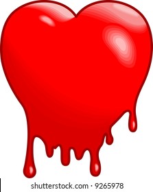 Vector Illustration of a Melt Heart.