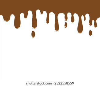 vector illustration of melted chocolate on a white background. Perfect for painting tools, assets, etc