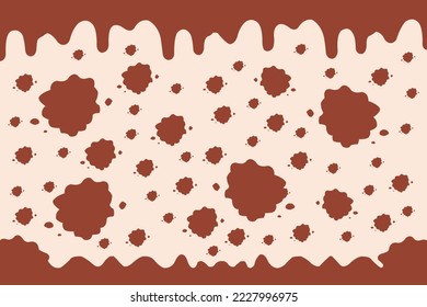 Vector illustration of melted chocolate very tantalizing.