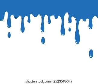 Vector illustration of melted water on a white background. Perfect for painting tools, assets, etc