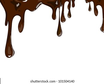 Vector illustration of melting chocolate