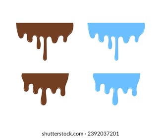 Vector illustration of melting chocolate and water