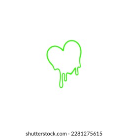 vector illustration of melting heart