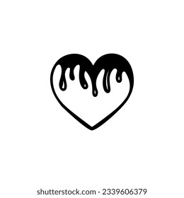 vector illustration of melting heart