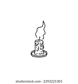 vector illustration of melting wax concept