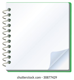 vector illustration of memo notepad