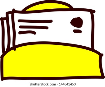 Ilustración vectorial de un stand de memo