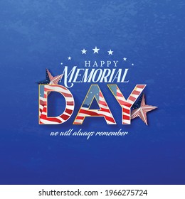 vector illustration of memorial day.