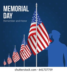 Vector Illustration of Memorial Day.