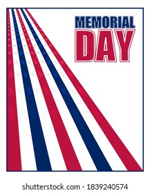 Vector illustration for Memorial Day celebration. Perfect for any use.
