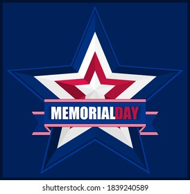 Vector illustration for Memorial Day celebration. Perfect for any use.
