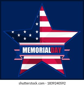 Vector illustration for Memorial Day celebration. Perfect for any use.
