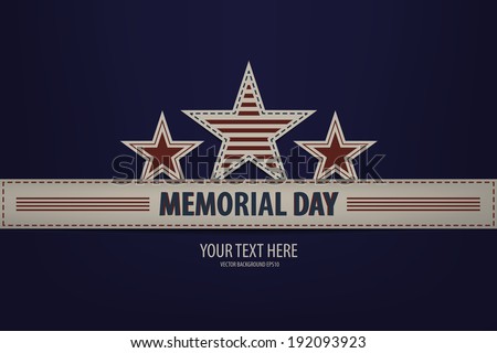 Vector Illustration of a Memorial Day Design