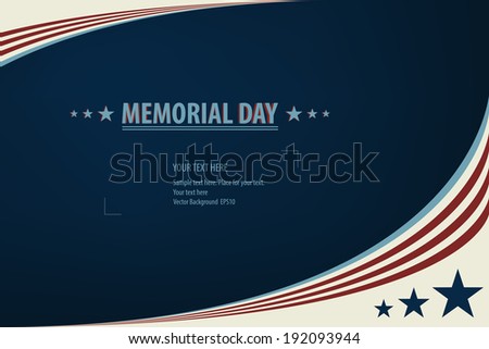 Vector Illustration of a Memorial Day Design