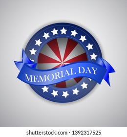 vector illustration of Memorial Day - Remember and honor with USA flag, 