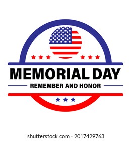 vector illustration of memorial day, remember and honor, protect all. design monogram. icons and logos.