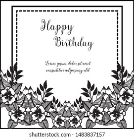 Vector illustration memorial day with rose flower frames isolated on white backdrop