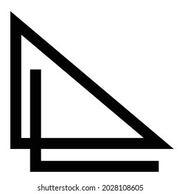 vector illustration Memphis style triangular stroke