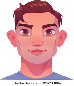 vector illustration of men face parts, character head, eyes, mouth, lips, hair and eyebrow icon set