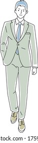 Vector illustration of men in fashionable suits