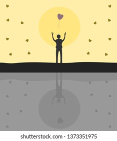 Vector illustration of men
Find good love On the full moon night, beautiful yellow