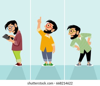Vector illustration of men occupation