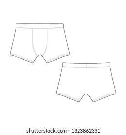 Vector illustration of men s underpants. man underwear. Boxer shorts isolated on white background