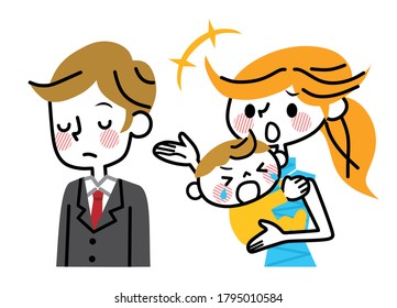 Vector illustration of men who neglect.