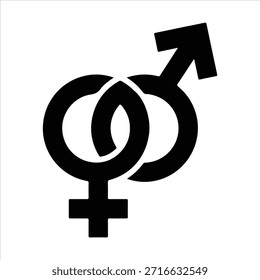 Eine Vektorgrafik eines Männer- und Frauentoilettenzeichens mit geschlechtsneutralen Symbolen für öffentliche Toiletten Männer- und Frauentoiletten Symbol Silhouette Vektorsymbol auf weißer Hintergrundgrafik