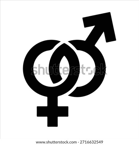 A vector illustration of a men and women toilet sign, featuring gender-neutral icons for public restrooms man woman toilettes sign symbol silhouette vector icon on white background illustration