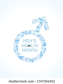 Vector illustration for men's health awareness month which is observed in month of JUNE
