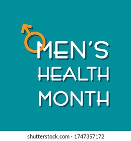 Vector Illustration Mens Health Awareness Month Stock Vector (Royalty ...