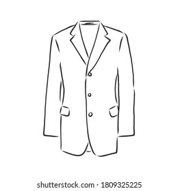 Vector illustration men's jacket. Clothes in business style, Vector illustration men's double-breasted jacket. Clothes in business style