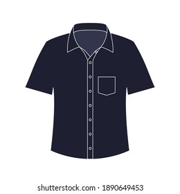 Vector illustration of a men's shirt, suitable for icons or use for clothing and fashion businesses