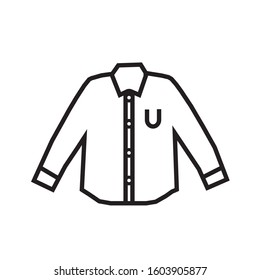 Vector illustration of men's shirts. Front  views. 