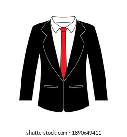 Vector illustration of a men's suit, suitable for icons or use for clothing and fashion businesses