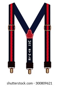 Vector illustration of men's suspenders