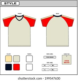 Vector illustration of men's t-shirt.