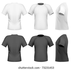 Vector illustration  Men's t  shirt design template