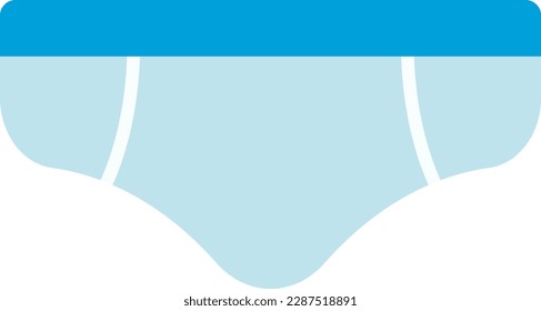 Vector illustration of men's underwear. Men's underpants. White underwear.