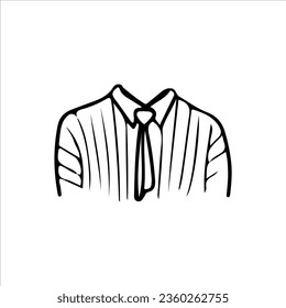 vector illustration of men's work shirt