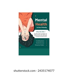 Vector Illustration of Mental Health Flyer