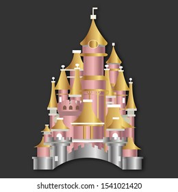 The vector illustration of mental magic castle 
