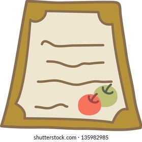 Vector illustration of a menu