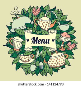 Vector illustration. Menu