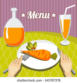 Vector illustration. Menu