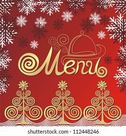 Vector illustration of menu christmas winter