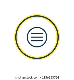 Vector illustration of menu icon line. Beautiful app element also can be used as list icon element.